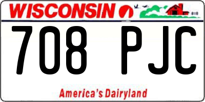 WI license plate 708PJC