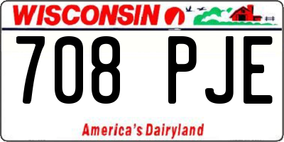 WI license plate 708PJE