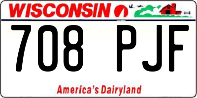 WI license plate 708PJF