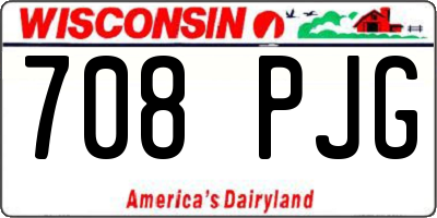 WI license plate 708PJG