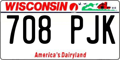 WI license plate 708PJK