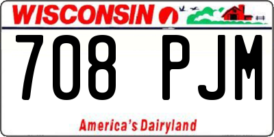 WI license plate 708PJM