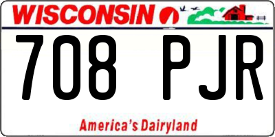WI license plate 708PJR