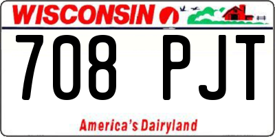 WI license plate 708PJT