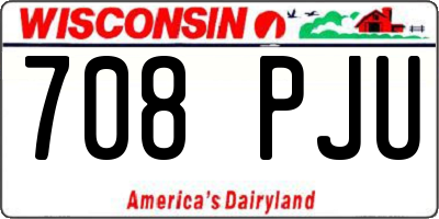 WI license plate 708PJU