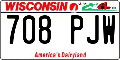 WI license plate 708PJW