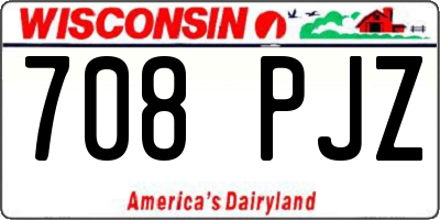 WI license plate 708PJZ