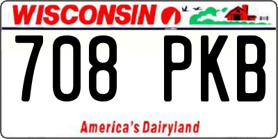 WI license plate 708PKB
