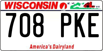 WI license plate 708PKE