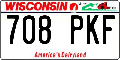 WI license plate 708PKF