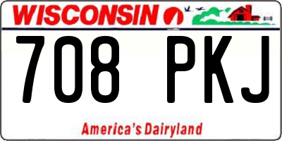 WI license plate 708PKJ