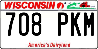 WI license plate 708PKM