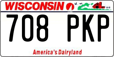 WI license plate 708PKP