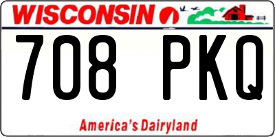 WI license plate 708PKQ