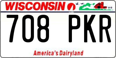 WI license plate 708PKR