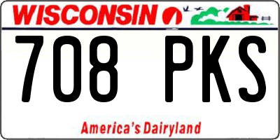 WI license plate 708PKS
