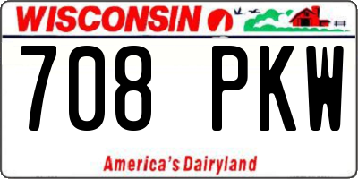 WI license plate 708PKW