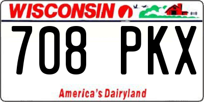 WI license plate 708PKX