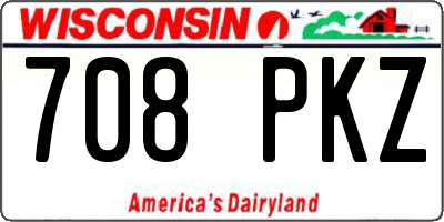 WI license plate 708PKZ