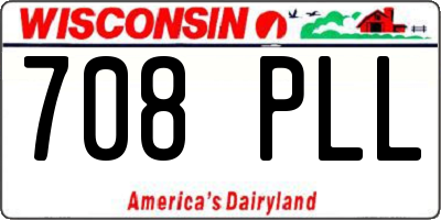 WI license plate 708PLL