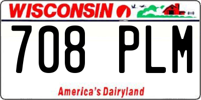 WI license plate 708PLM