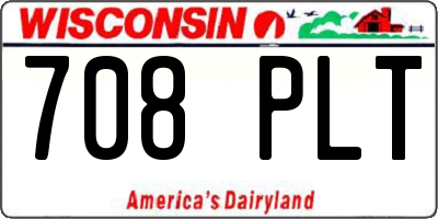 WI license plate 708PLT