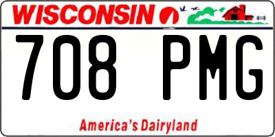 WI license plate 708PMG