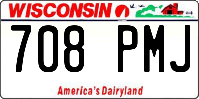 WI license plate 708PMJ