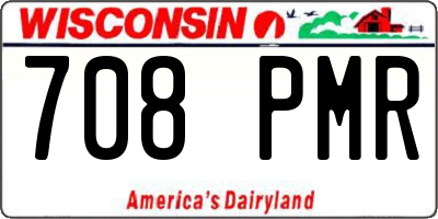 WI license plate 708PMR