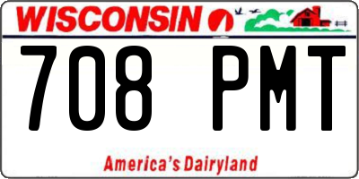 WI license plate 708PMT
