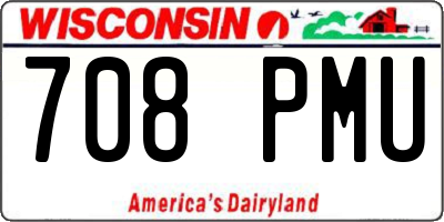 WI license plate 708PMU