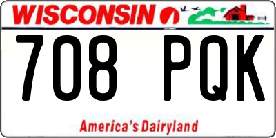 WI license plate 708PQK