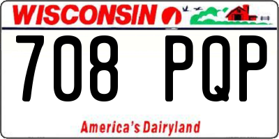 WI license plate 708PQP
