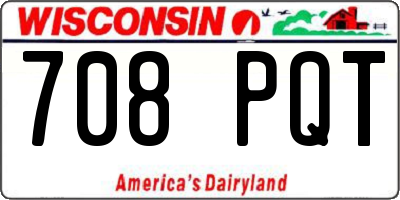 WI license plate 708PQT