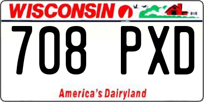WI license plate 708PXD