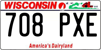 WI license plate 708PXE