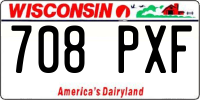 WI license plate 708PXF