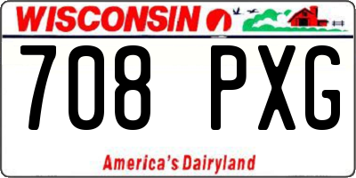 WI license plate 708PXG