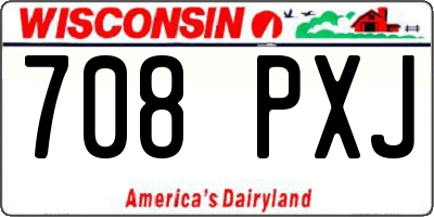WI license plate 708PXJ