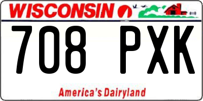 WI license plate 708PXK