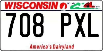 WI license plate 708PXL