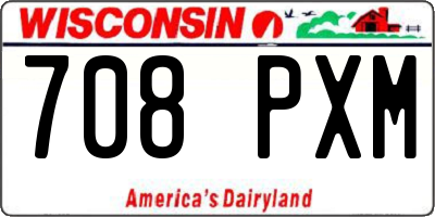 WI license plate 708PXM