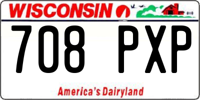 WI license plate 708PXP