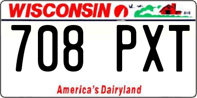 WI license plate 708PXT