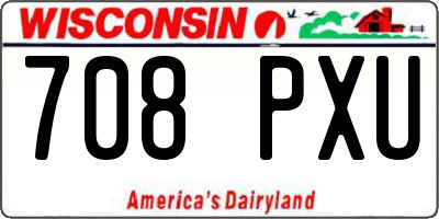 WI license plate 708PXU