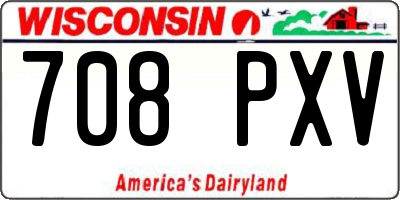 WI license plate 708PXV