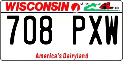 WI license plate 708PXW
