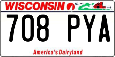 WI license plate 708PYA