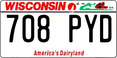 WI license plate 708PYD