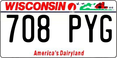 WI license plate 708PYG